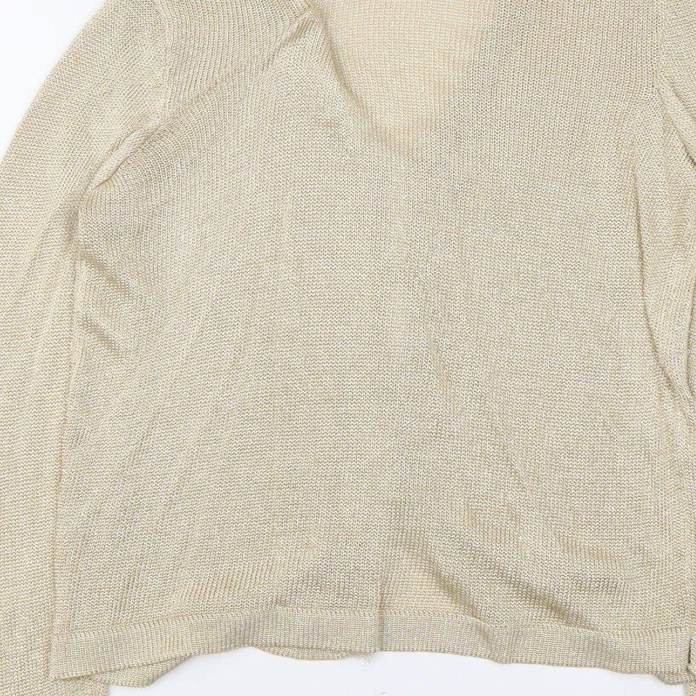 Womens UK Size M Escorpion Gold Cardigan Jumper