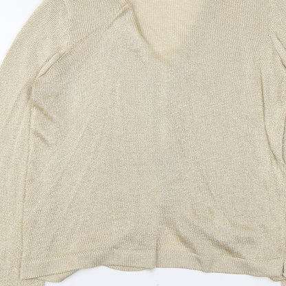 Womens UK Size M Escorpion Gold Cardigan Jumper