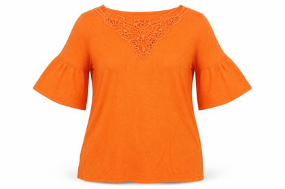 Womens UK Size 8 Marks and Spencer Orange Basic T-Shirt