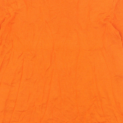 Womens UK Size 8 Marks and Spencer Orange Basic T-Shirt