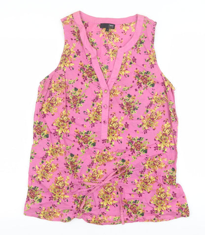 Womens UK Size 8 NEXT Pink Basic Tank