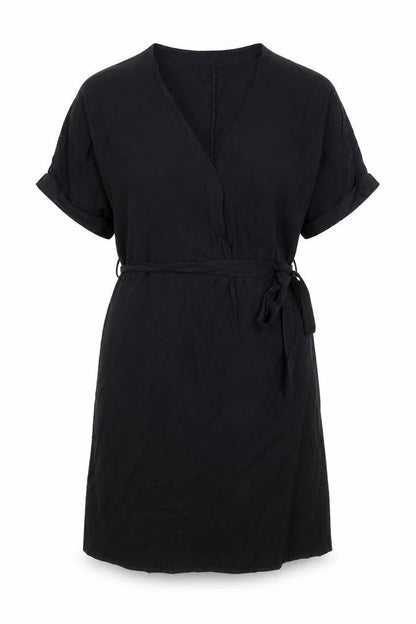New Look Womens Black Viscose A-Line Size 10 V-Neck Pullover