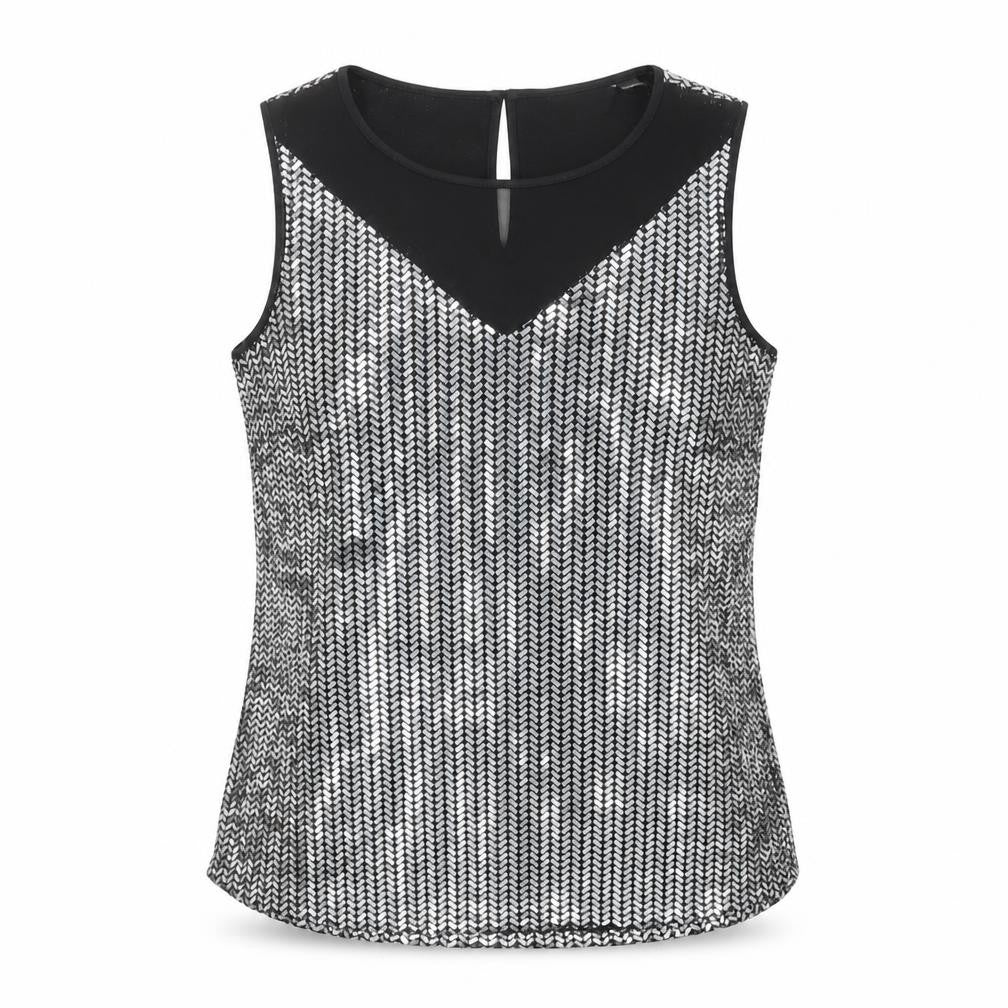 Womens UK Size 10 Dorothy Perkins Silver Basic Tank