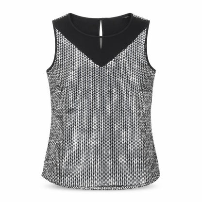 Womens UK Size 10 Dorothy Perkins Silver Basic Tank