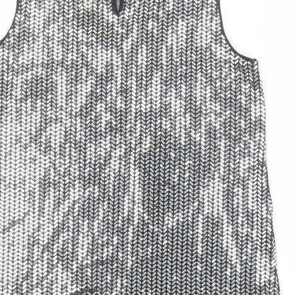 Womens UK Size 10 Dorothy Perkins Silver Basic Tank