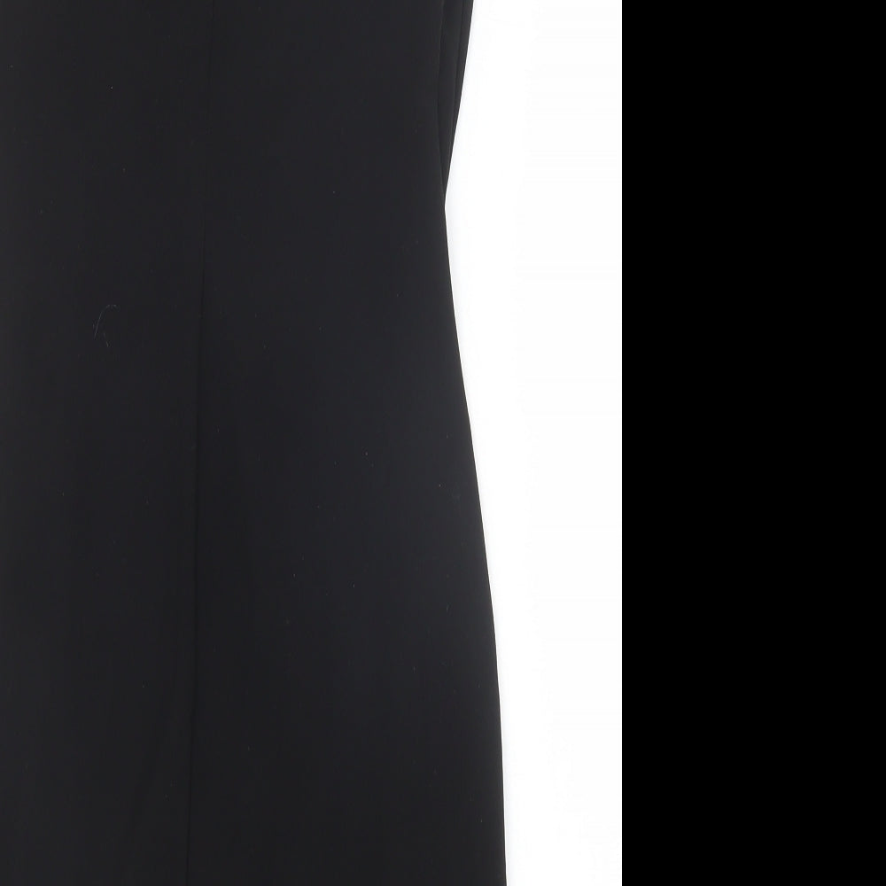 George Womens Black Polyester Pencil Dress Size 12 One Shoulder Pullover