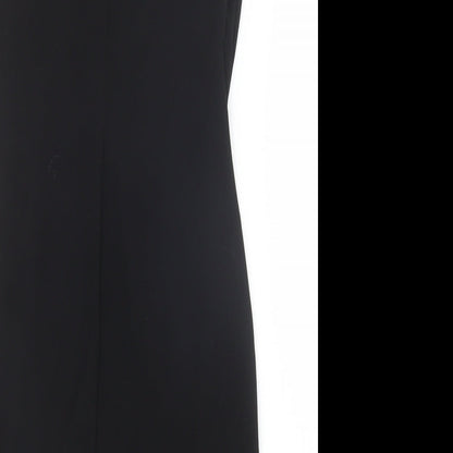 George Womens Black Polyester Pencil Dress Size 12 One Shoulder Pullover