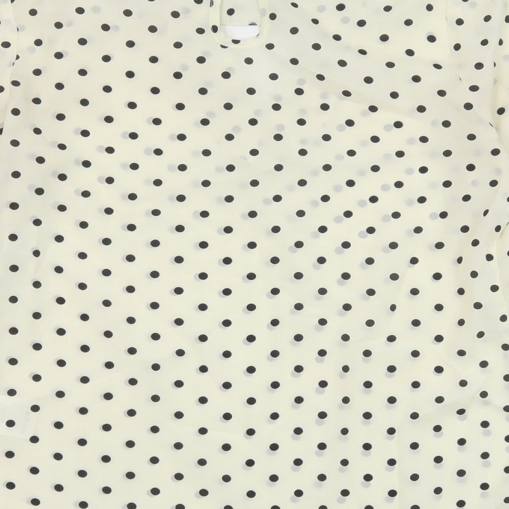 Womens UK Size 8 Louche Ivory Basic Blouse