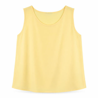 Debenhams Womens Yellow Polyester Basic Tank Size 14 Round Neck