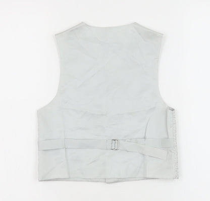 Pearce Fionda Boys Silver Geometric Jacket Waistcoat Size 5-6 Years Button