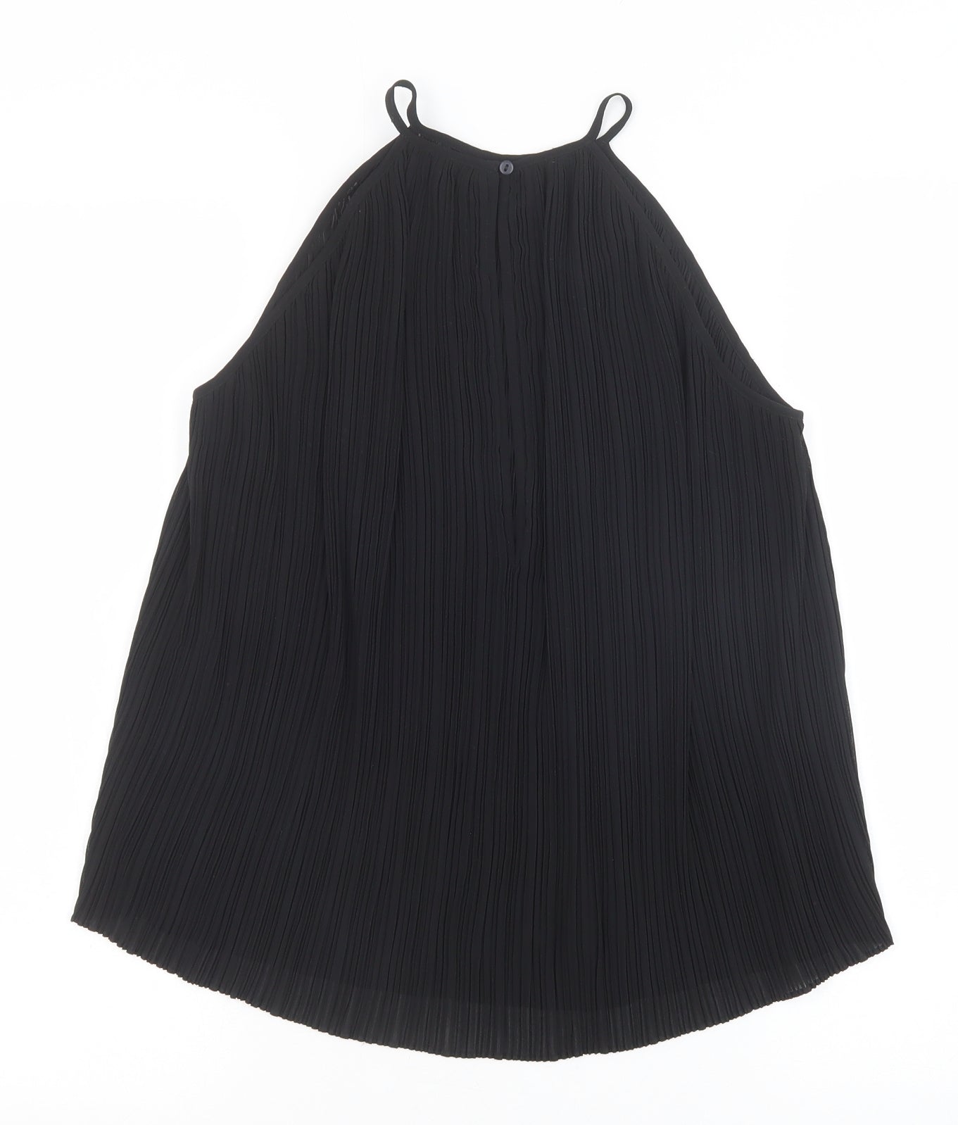 Womens UK Size 8 Preworn Black Basic Tank
