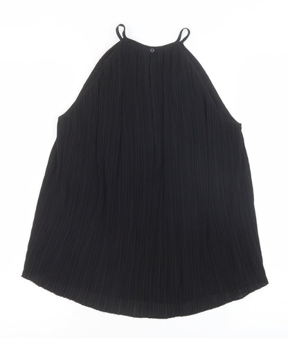 Womens UK Size 8 Preworn Black Basic Tank