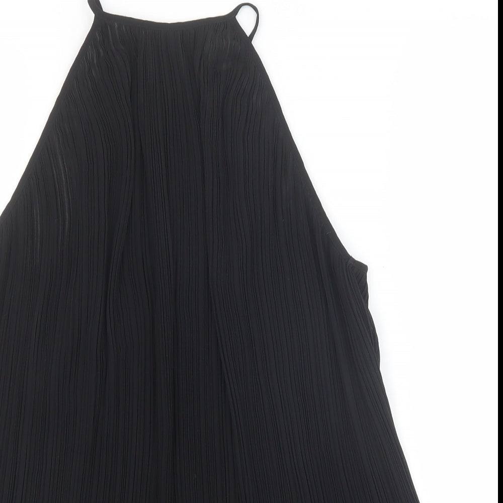Womens UK Size 8 Preworn Black Basic Tank
