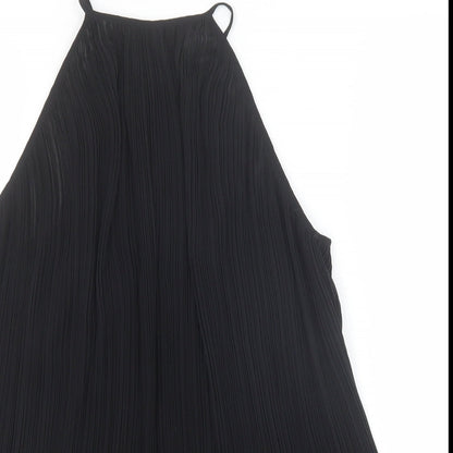 Womens UK Size 8 Preworn Black Basic Tank