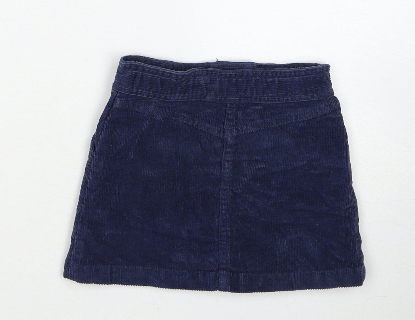 John Lewis Girls Blue Cotton A-Line Skirt Size 3 Years Regular Zip
