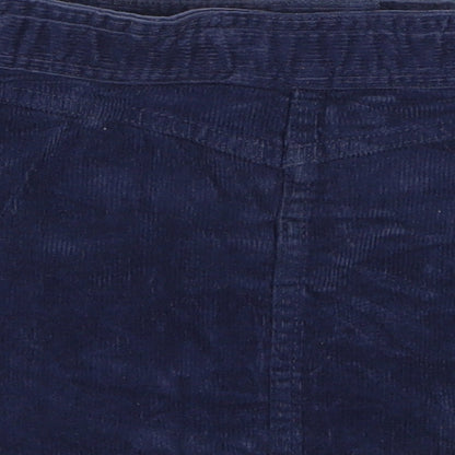 John Lewis Girls Blue Cotton A-Line Skirt Size 3 Years Regular Zip