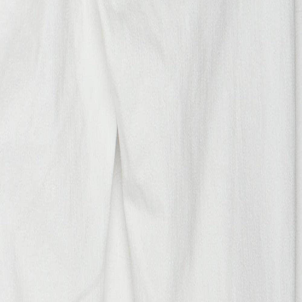 Sinners Womens White Cotton Skinny Jeans Size S Regular Zip