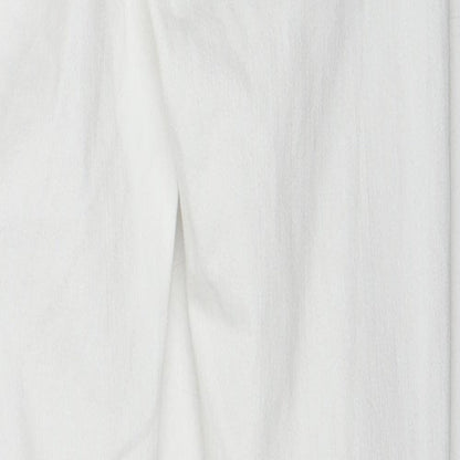 Sinners Womens White Cotton Skinny Jeans Size S Regular Zip