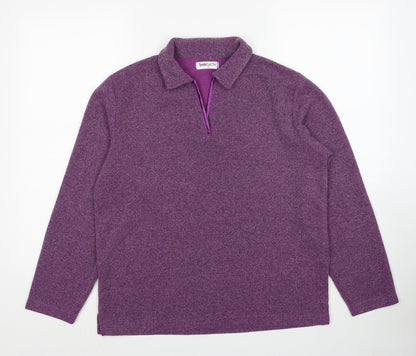 Bonmarché Womens Purple Polyester Pullover Sweatshirt Size S Pullover
