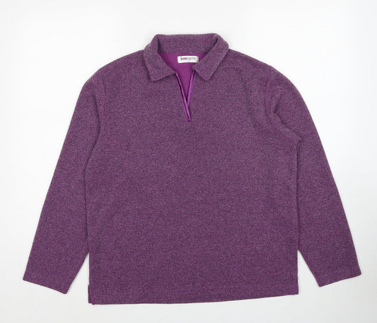 Bonmarché Womens Purple Polyester Pullover Sweatshirt Size S Pullover