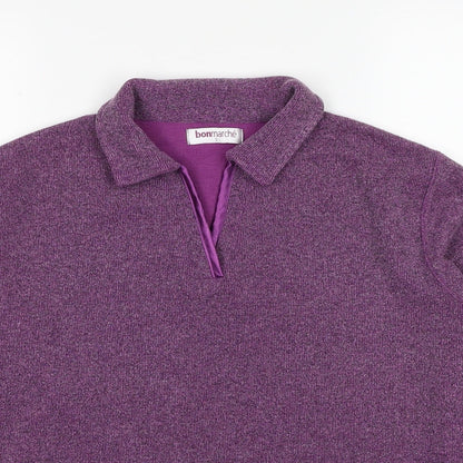 Bonmarché Womens Purple Polyester Pullover Sweatshirt Size S Pullover