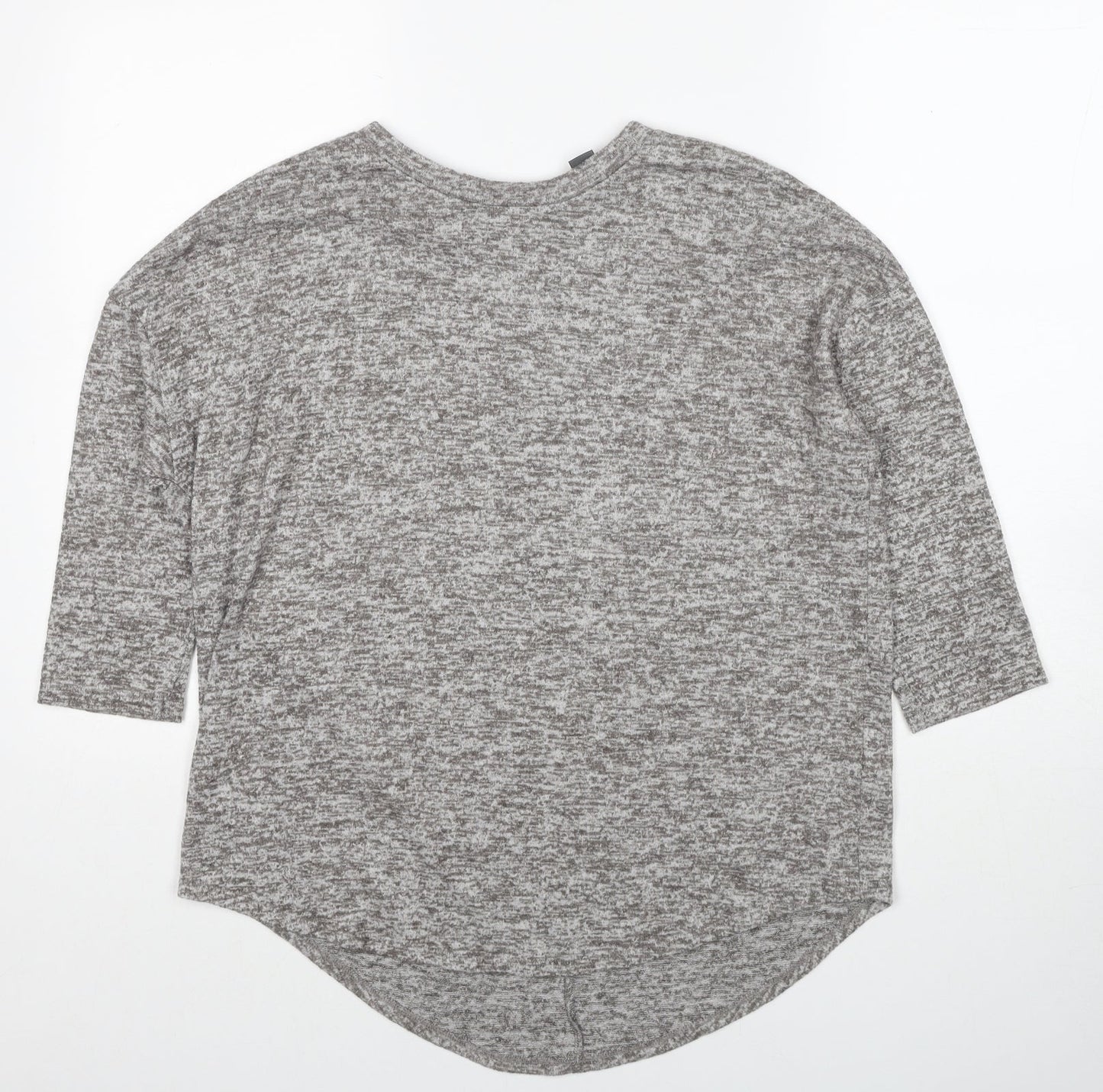 Primark Womens Grey Round Neck Polyester Pullover Jumper Size 10 - Size 10-12