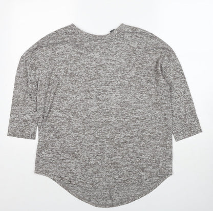 Primark Womens Grey Round Neck Polyester Pullover Jumper Size 10 - Size 10-12