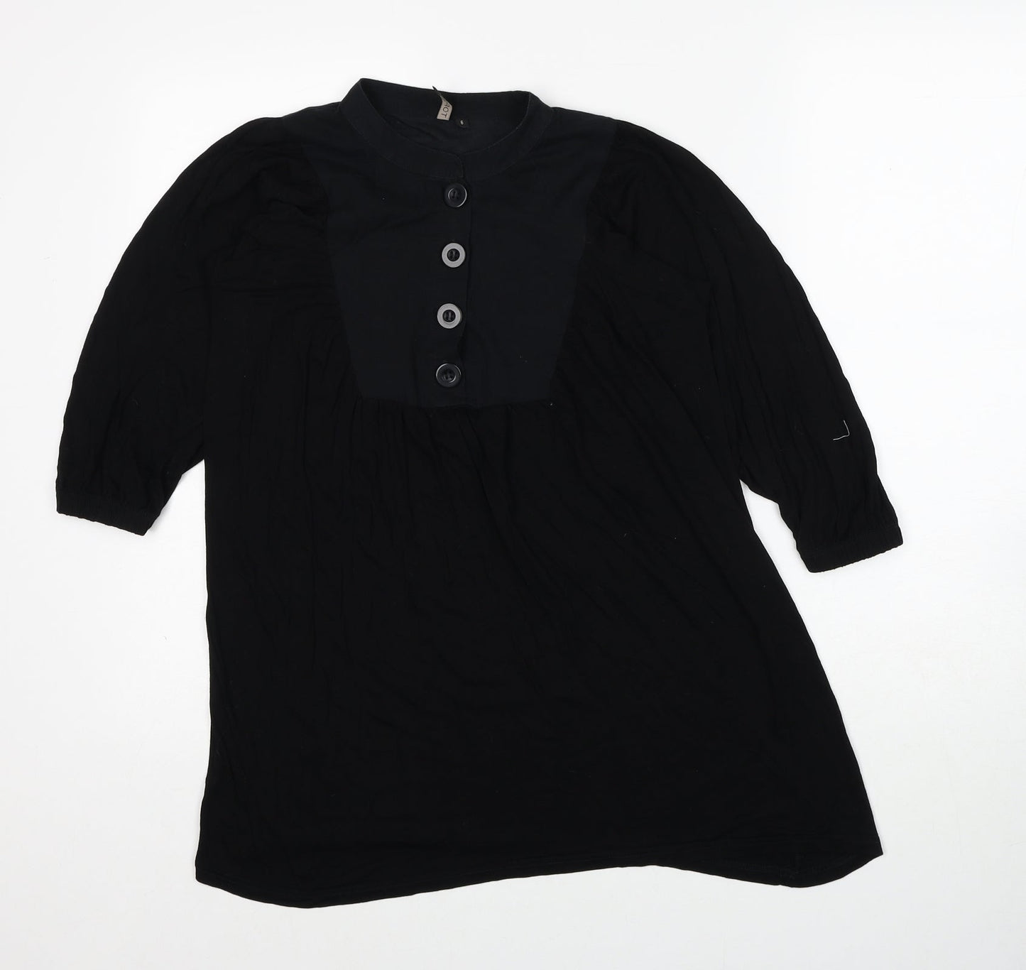 Womens UK Size 6 Topshop Black Basic T-Shirt