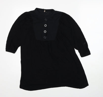 Womens UK Size 6 Topshop Black Basic T-Shirt