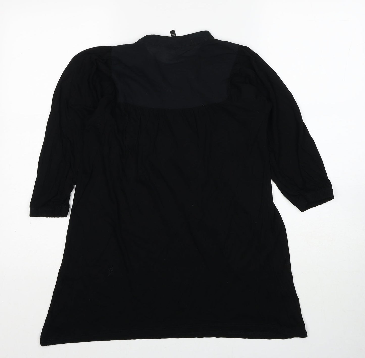 Womens UK Size 6 Topshop Black Basic T-Shirt