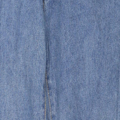 Liquor & Poker Womens Blue Cotton Straight Jeans Size 10 Regular Zip