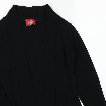 Miss Sassy Womens Black Polyester Kimono Blouse Size S V-Neck