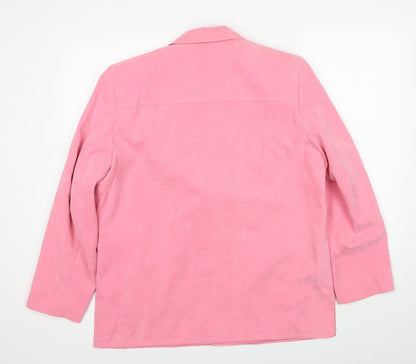 First Avenue Womens Pink Jacket Size 14 Button