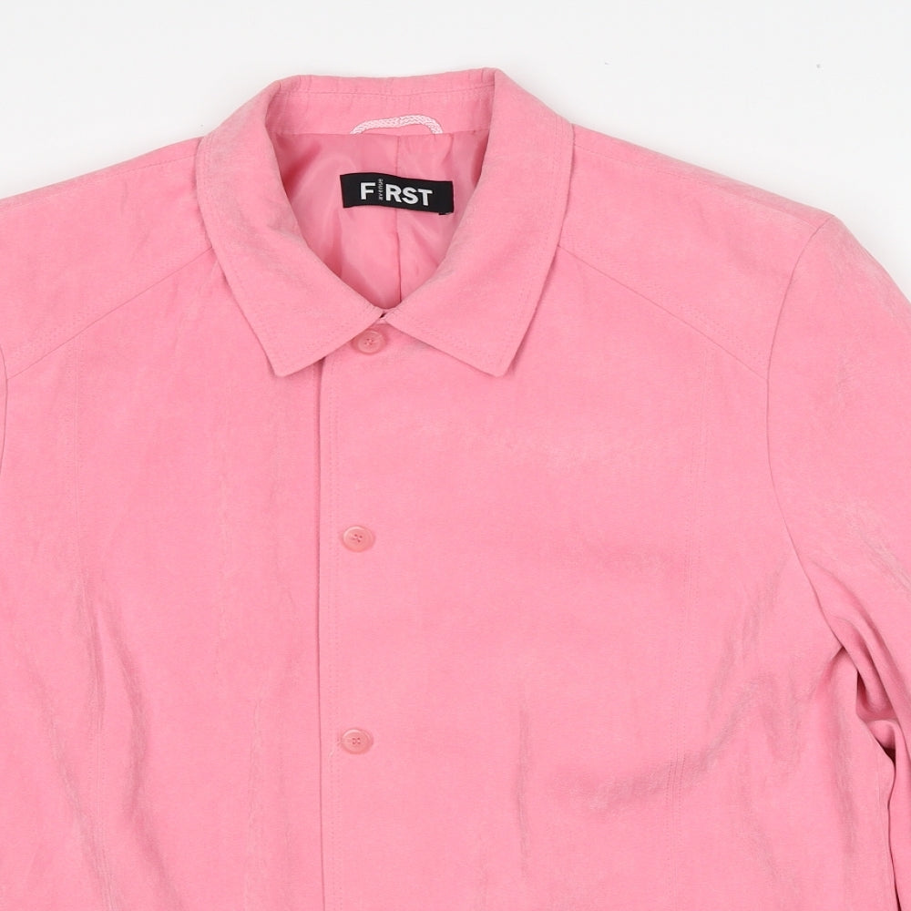 First Avenue Womens Pink Jacket Size 14 Button