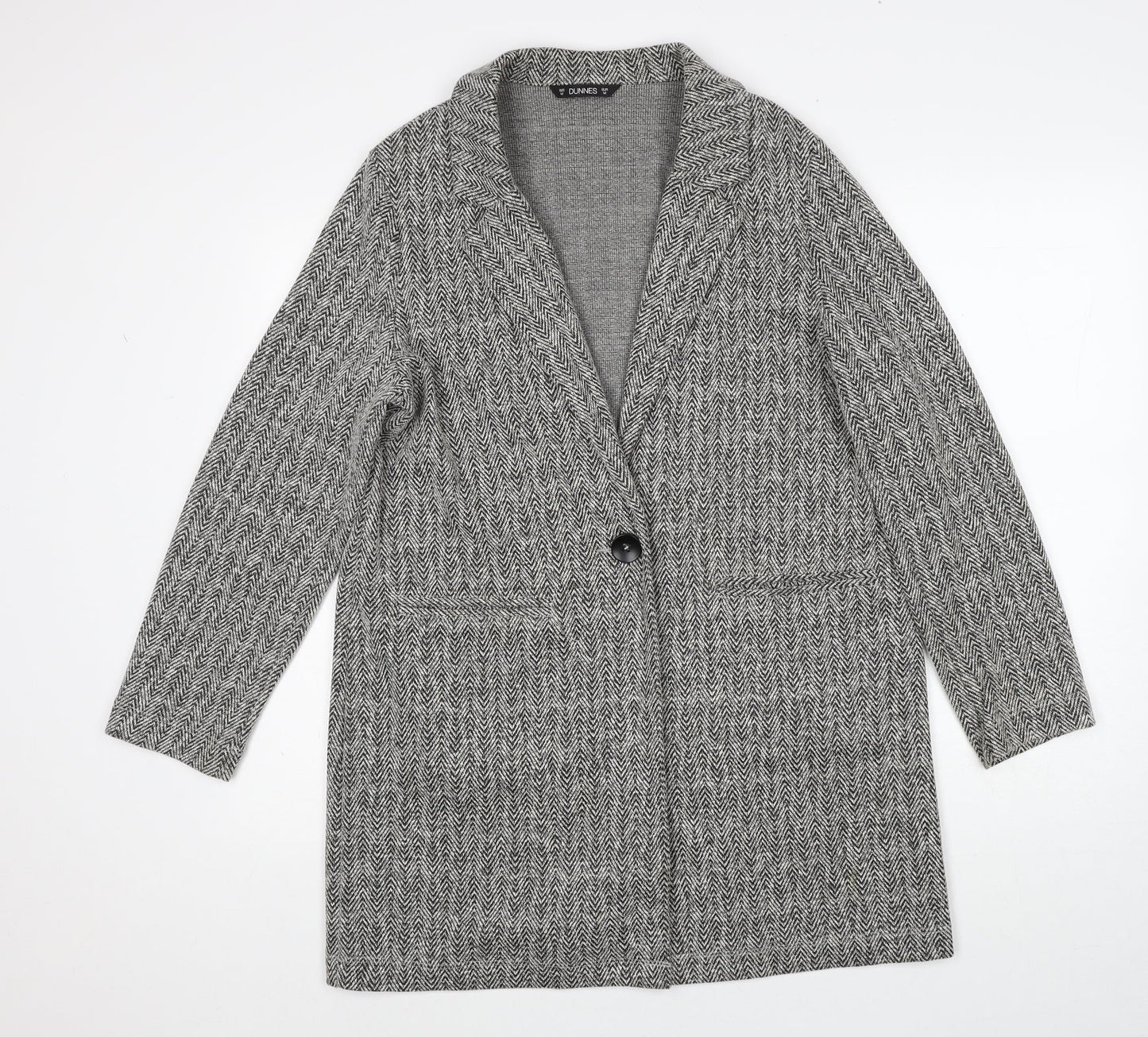 Womens UK Size M Dunnes Stores Grey Overcoat