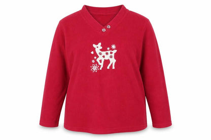 Damart Womens Pink Polyester Pullover Sweatshirt Size M Pullover - Christmas Reindeer