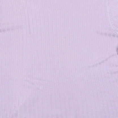 BHS Womens Purple Round Neck Acrylic Pullover Jumper Size 18