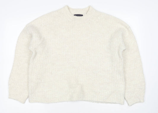 Womens UK Size 12 Marks and Spencer White Pullover Jumper