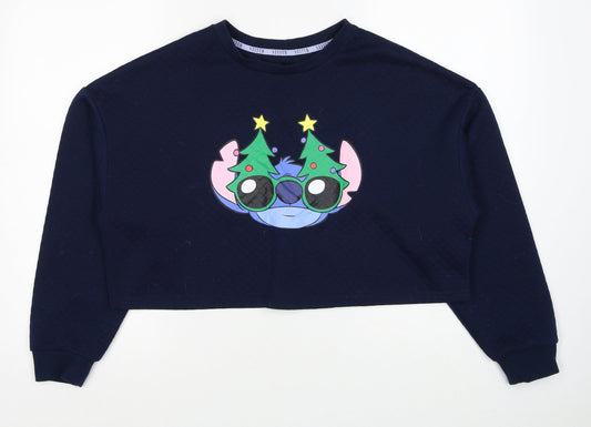 Womens UK Size 12 Disney Blue Pullover Sweatshirt