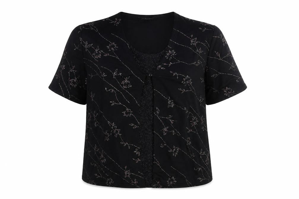 Womens UK Size 12 Berkertex Black Basic Blouse