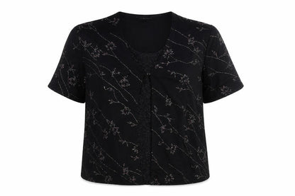 Womens UK Size 12 Berkertex Black Basic Blouse