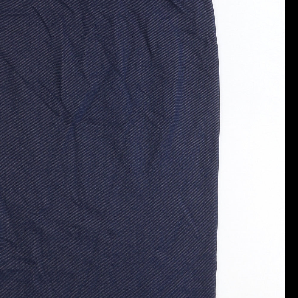 Dorothy Perkins Womens Blue Polyester Straight & Pencil Skirt Size 10
