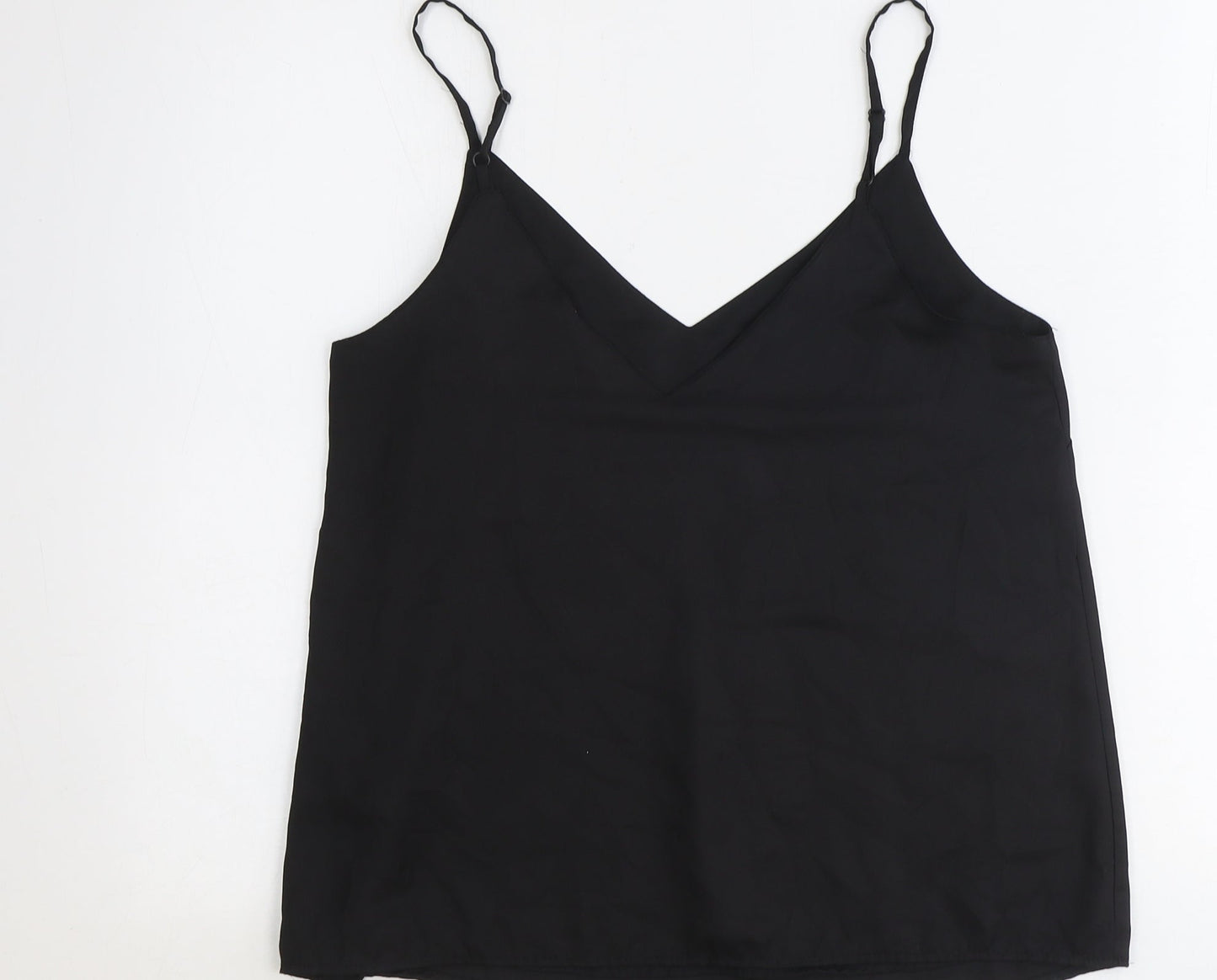 Womens UK Size 10 ASOS Black Basic Tank
