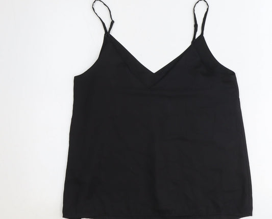 Womens UK Size 10 ASOS Black Basic Tank