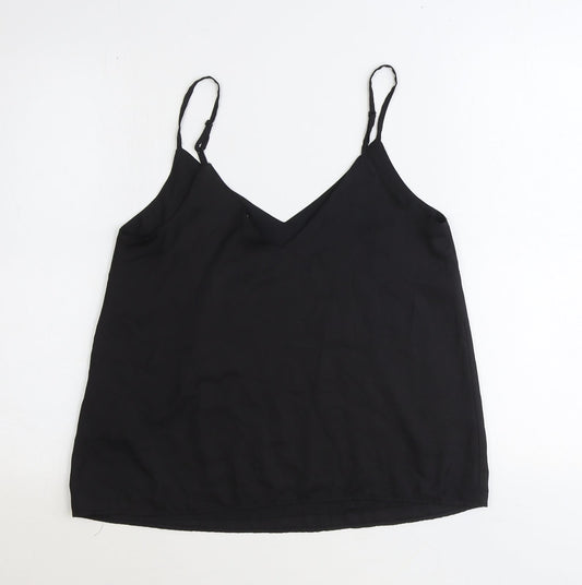 Womens UK Size 10 ASOS Black Basic Tank