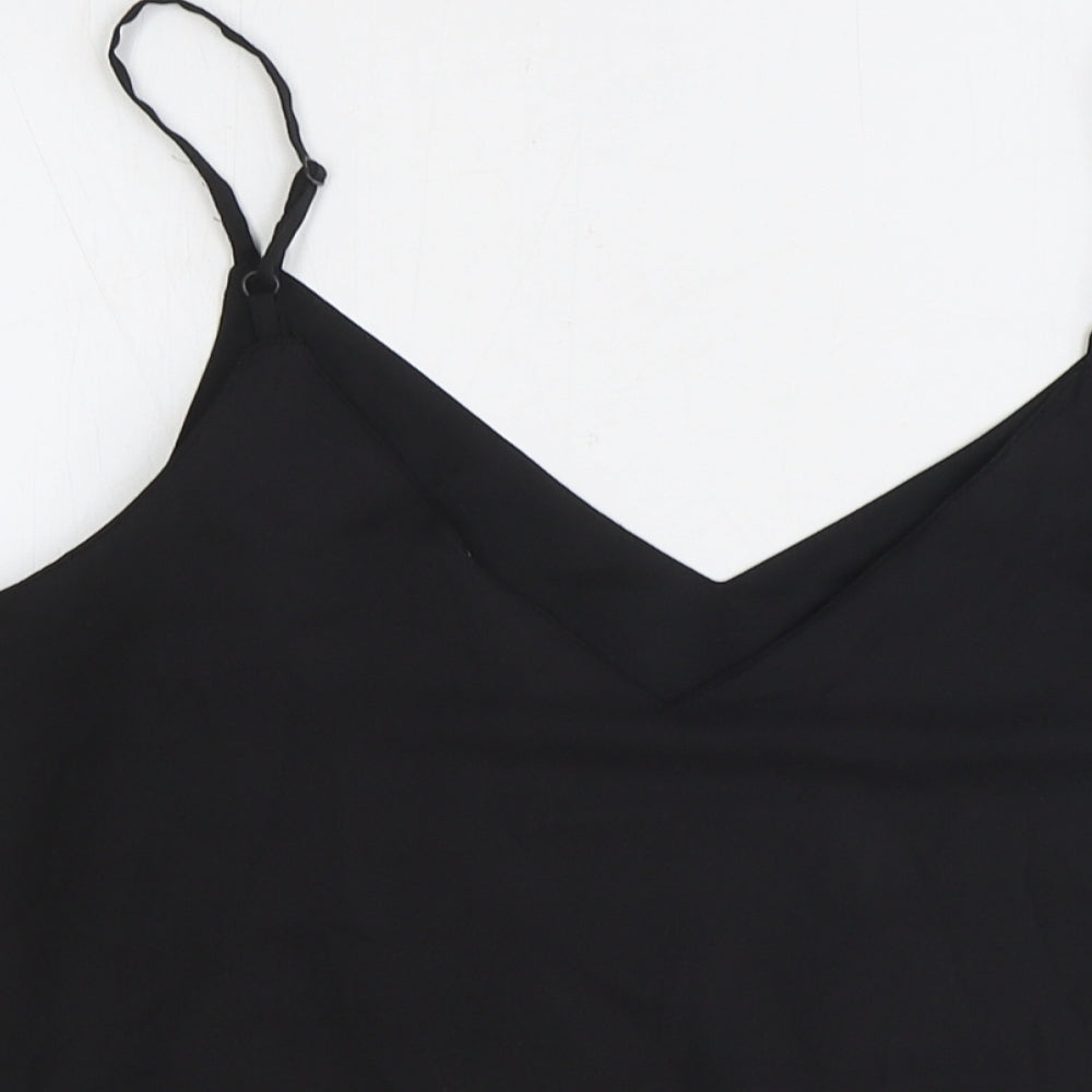 Womens UK Size 10 ASOS Black Basic Tank