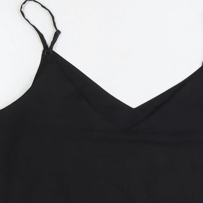 Womens UK Size 10 ASOS Black Basic Tank
