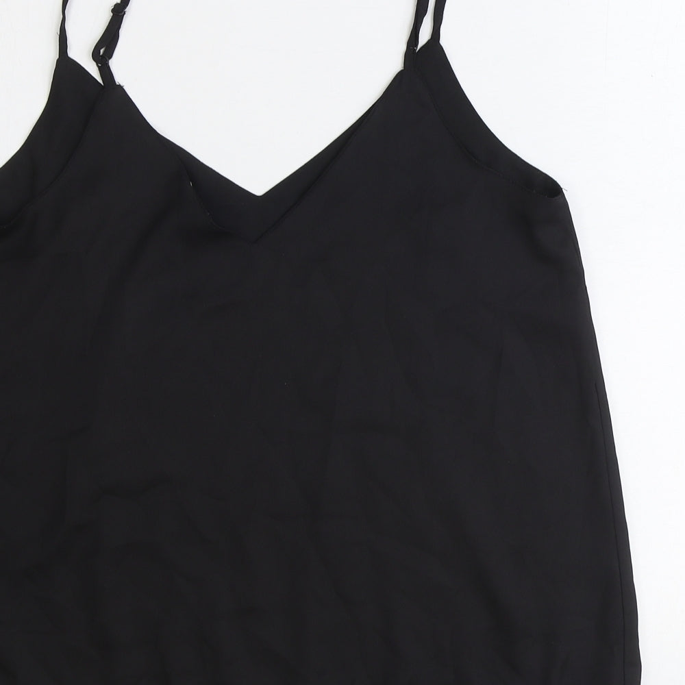 Womens UK Size 10 ASOS Black Basic Tank