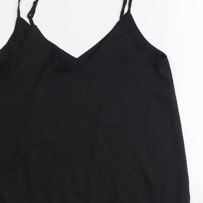 Womens UK Size 10 ASOS Black Basic Tank