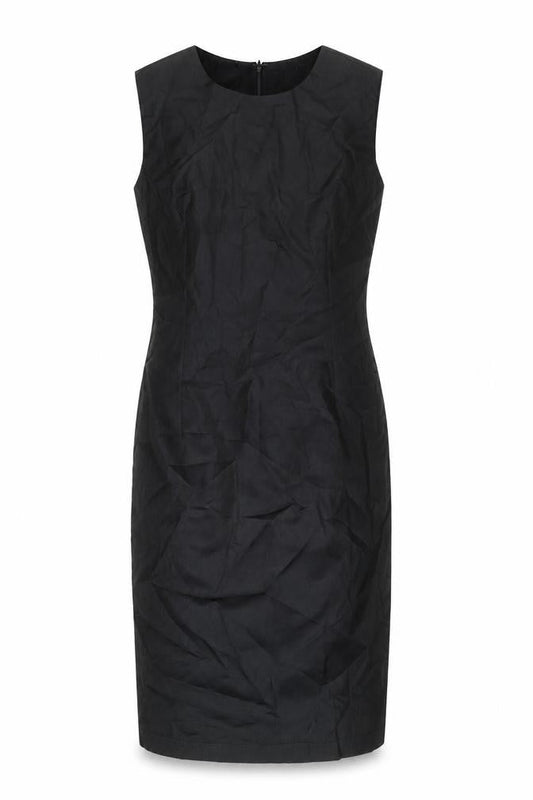 Josephine Sasso Womens Black Polyester Pencil Dress Size S Scoop Neck Zip